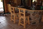 Log bar stools